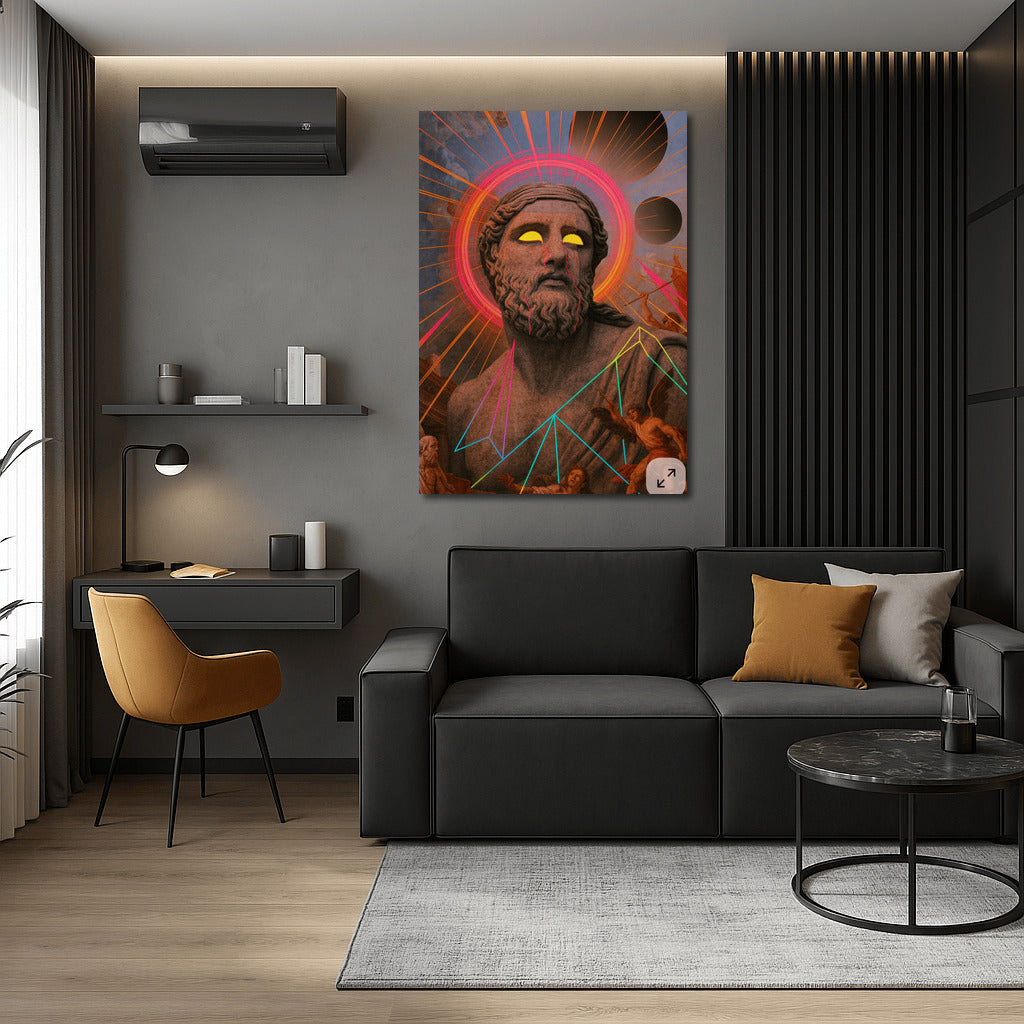 Mystical Sculpture: Vivid Hipster Look