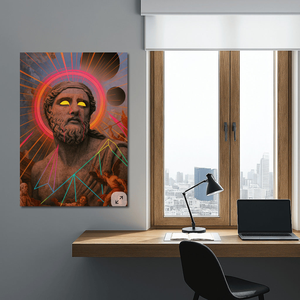 Mystical Sculpture: Vivid Hipster Look