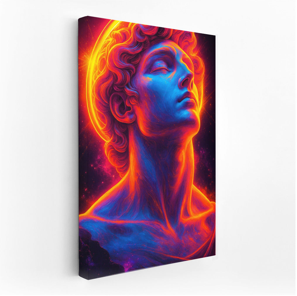 Neon Hipster: Mysterious Figure in Avant-Garde Style
