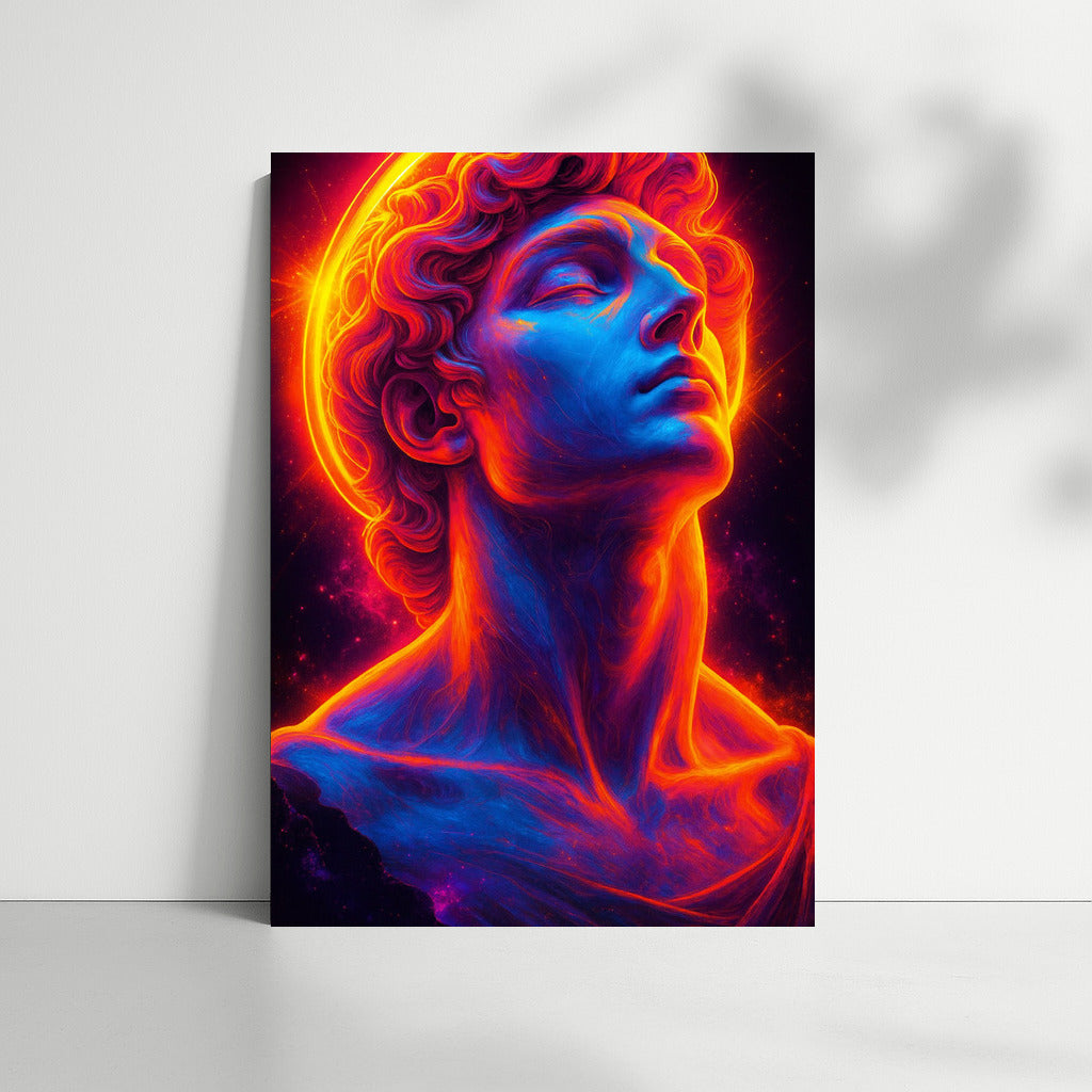 Neon Hipster: Mysterious Figure in Avant-Garde Style