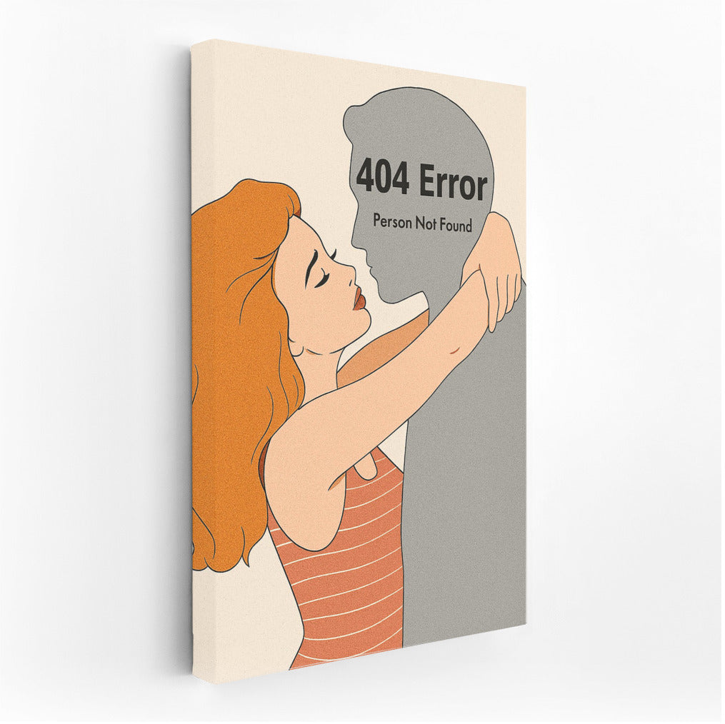 Error 404: Perfect Love Not Found - Humorous Print for Seekers