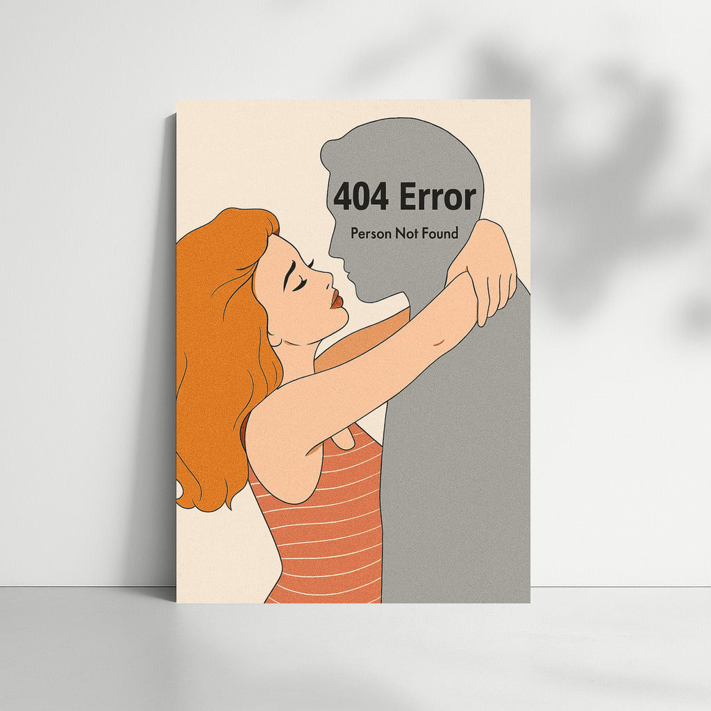 Error 404: Perfect Love Not Found - Humorous Print for Seekers