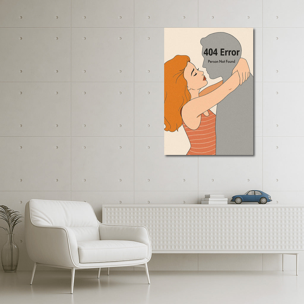 Error 404: Perfect Love Not Found - Humorous Print for Seekers