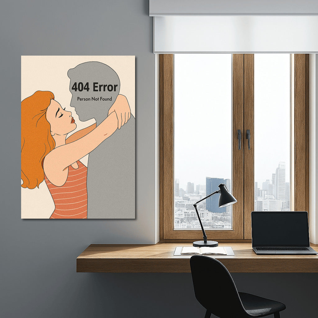 Error 404: Perfect Love Not Found - Humorous Print for Seekers