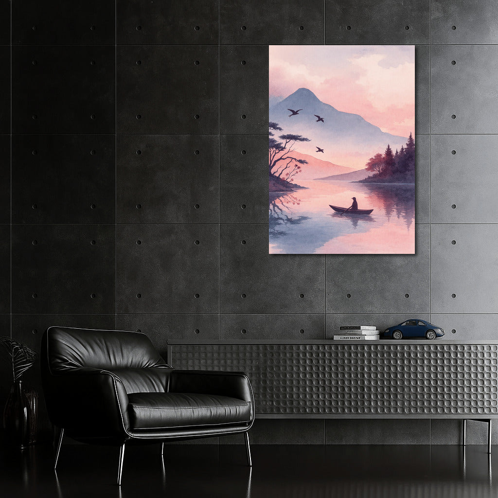 Boat on a Quiet Lake: Japanese Minimalism and Tranquility