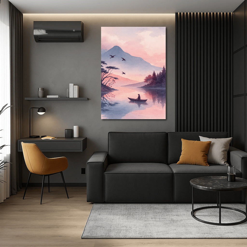 Boat on a Quiet Lake: Japanese Minimalism and Tranquility