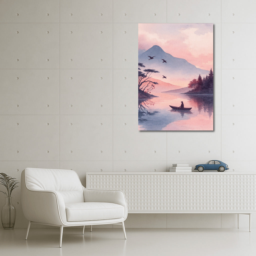 Boat on a Quiet Lake: Japanese Minimalism and Tranquility