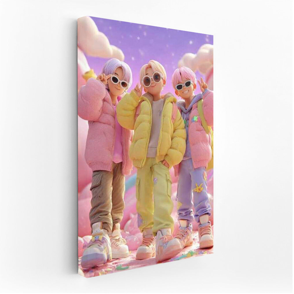 Pastel Swirl: Vibrant Looks of K Pop Korean Culture