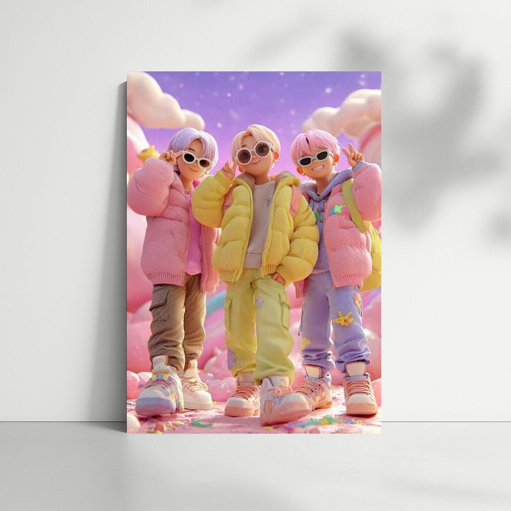Pastel Swirl: Vibrant Looks of K Pop Korean Culture