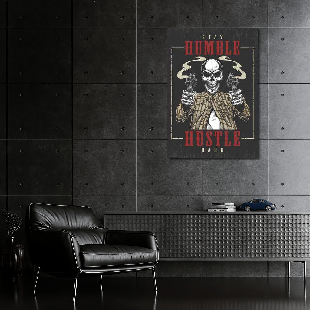 Skull and Revolvers: Symbol of Humility and Perseverance for Man Cave