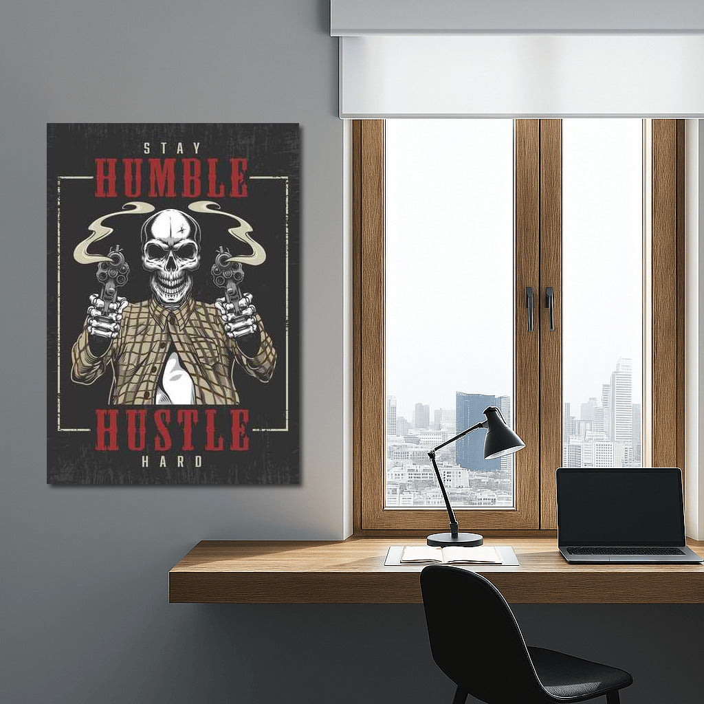 Skull and Revolvers: Symbol of Humility and Perseverance for Man Cave