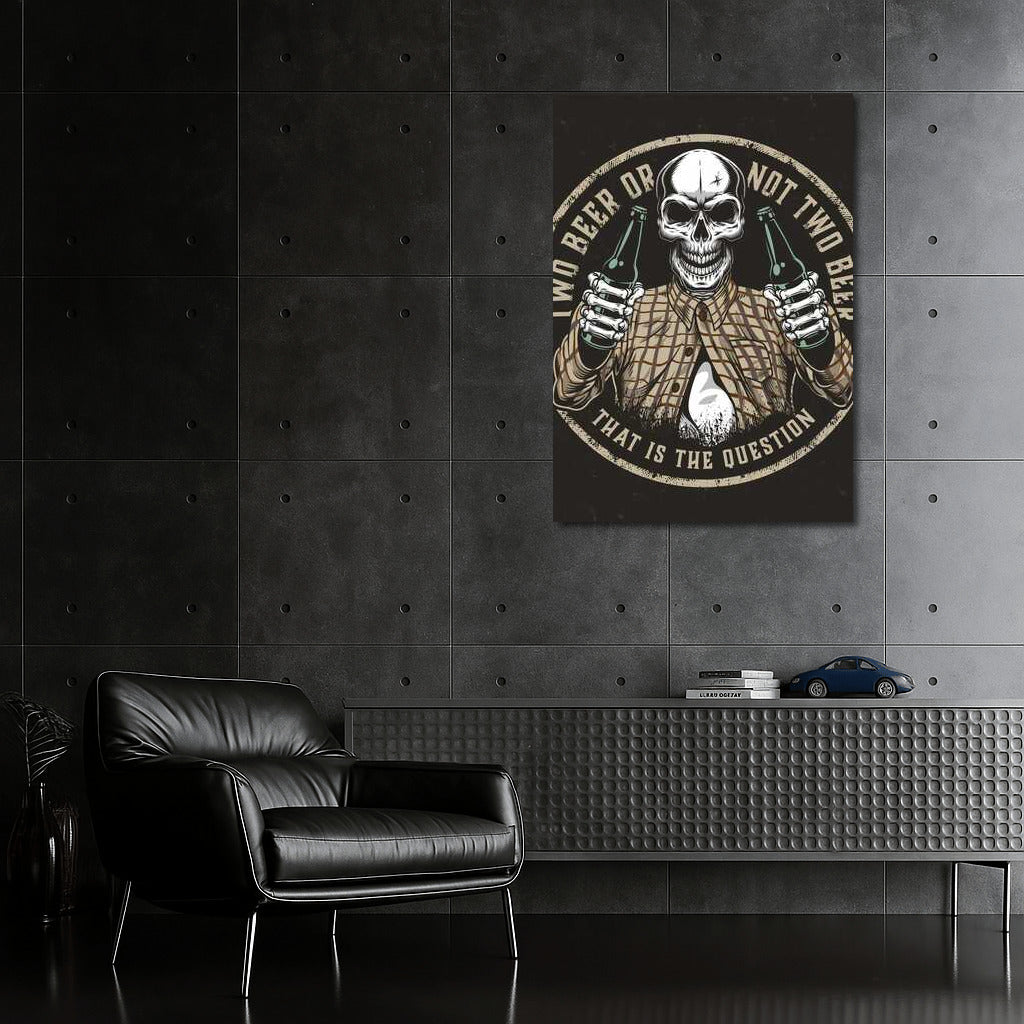 Rock 'n' Roll Skeleton with Beer for Man Cave