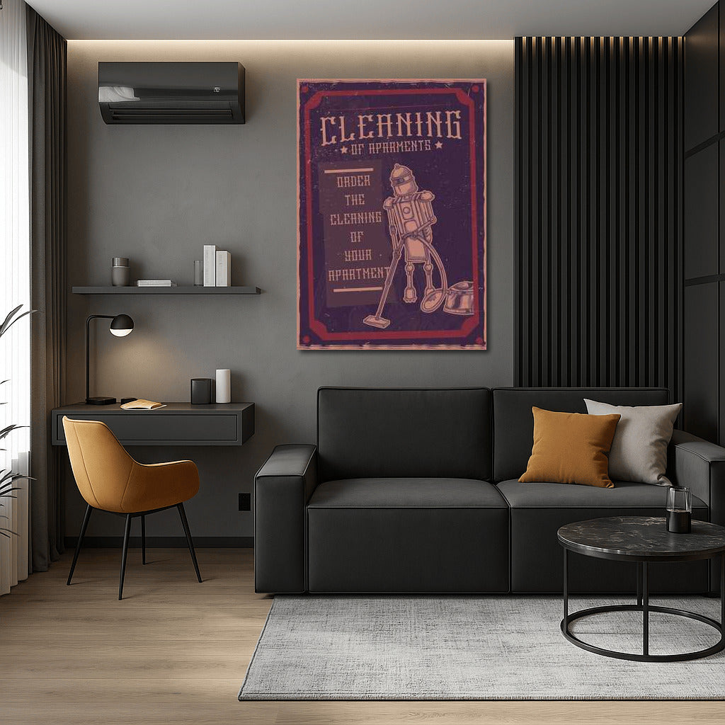Retro Robot Cleaner: Style for Your Man Cave