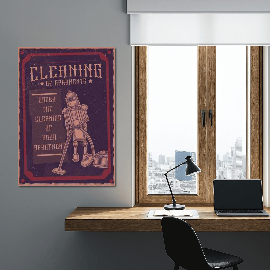 Retro Robot Cleaner: Style for Your Man Cave