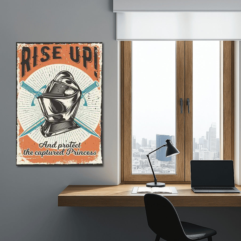 Knight Helmet and Swords: Epic Adventure for Man Cave