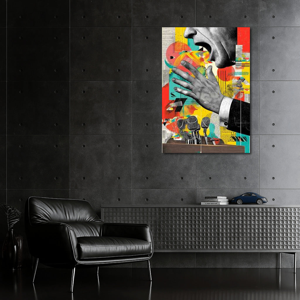 Maxim Energy: Abstract Face and Microphones