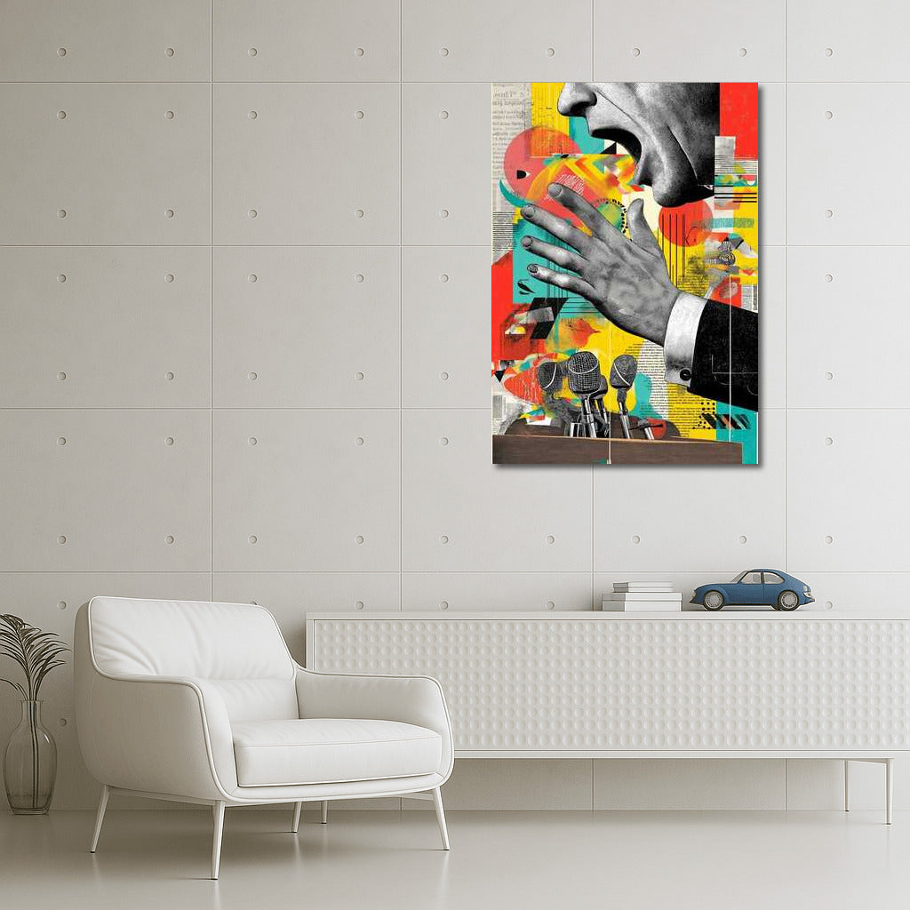 Maxim Energy: Abstract Face and Microphones