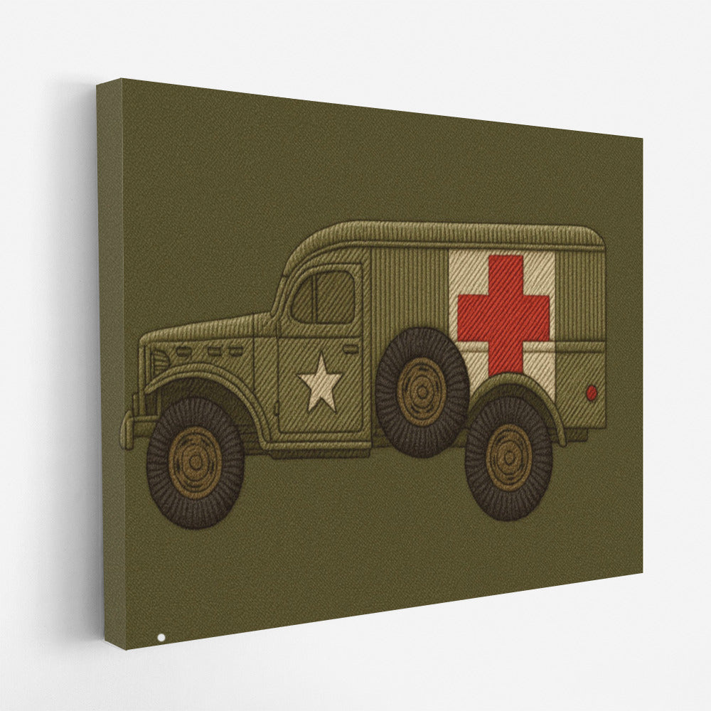 Retro Military Vehicle: Courage and Honor Military Veterans