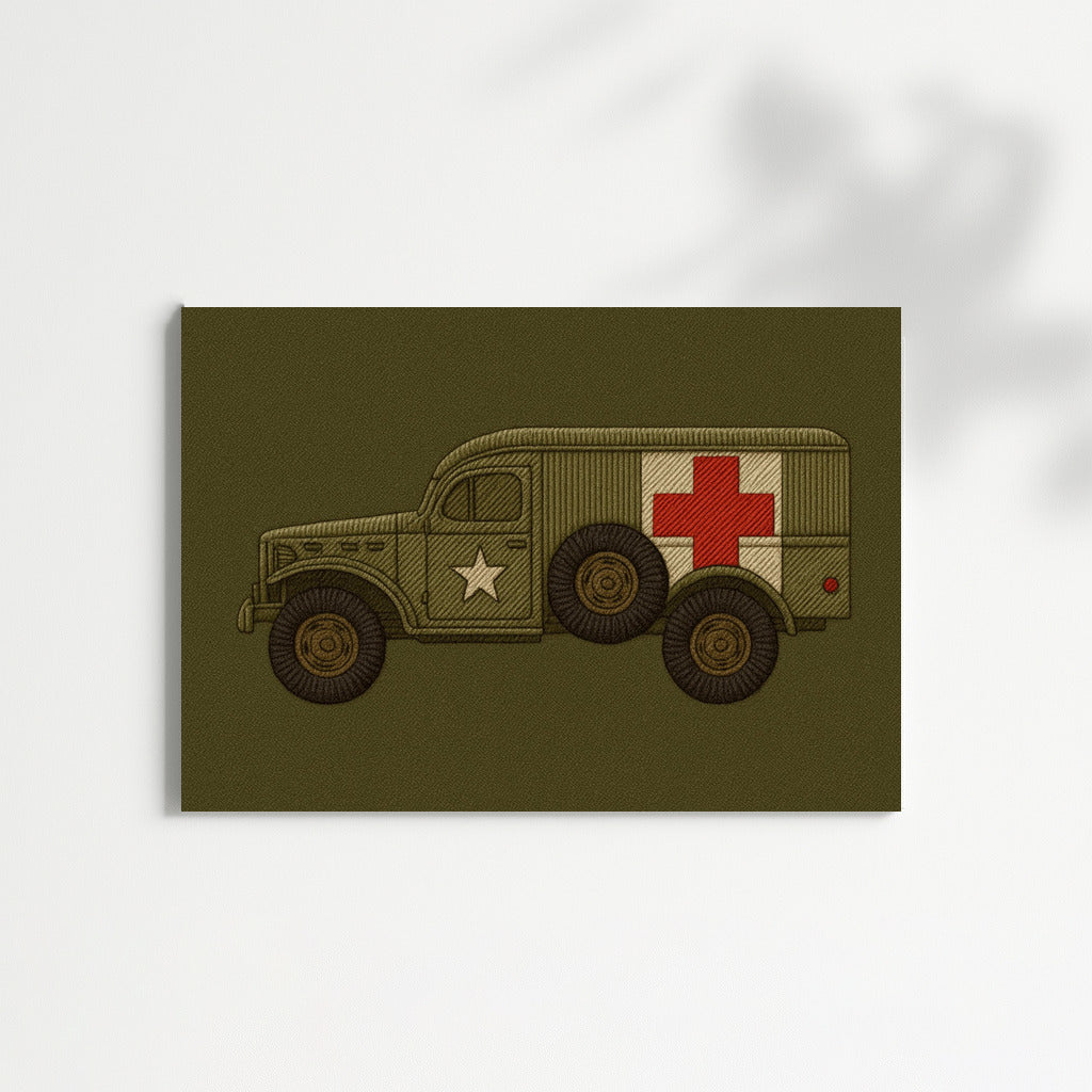 Retro Military Vehicle: Courage and Honor Military Veterans
