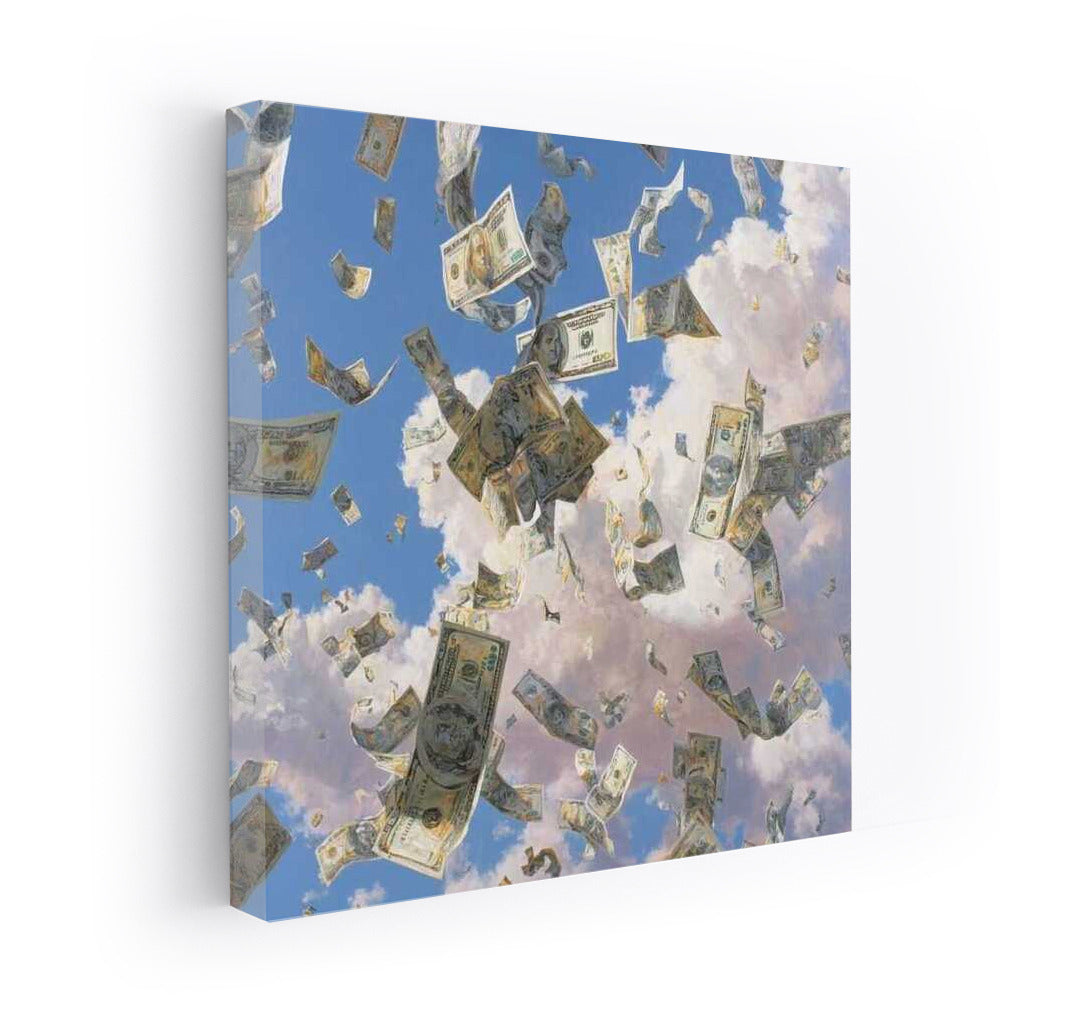 Rain of Money: Flight of Banknotes in the Sky