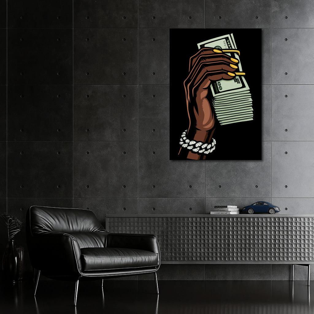 The Power of Success: Hand with a Stack of Money