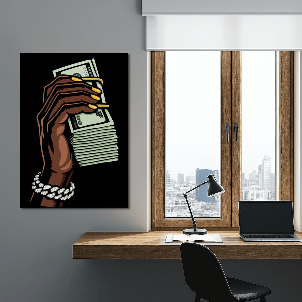 The Power of Success: Hand with a Stack of Money