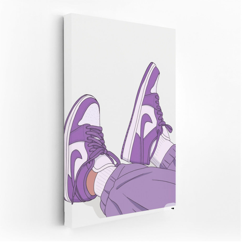 Purple Nike Sneakers: Style and Comfort on Animation