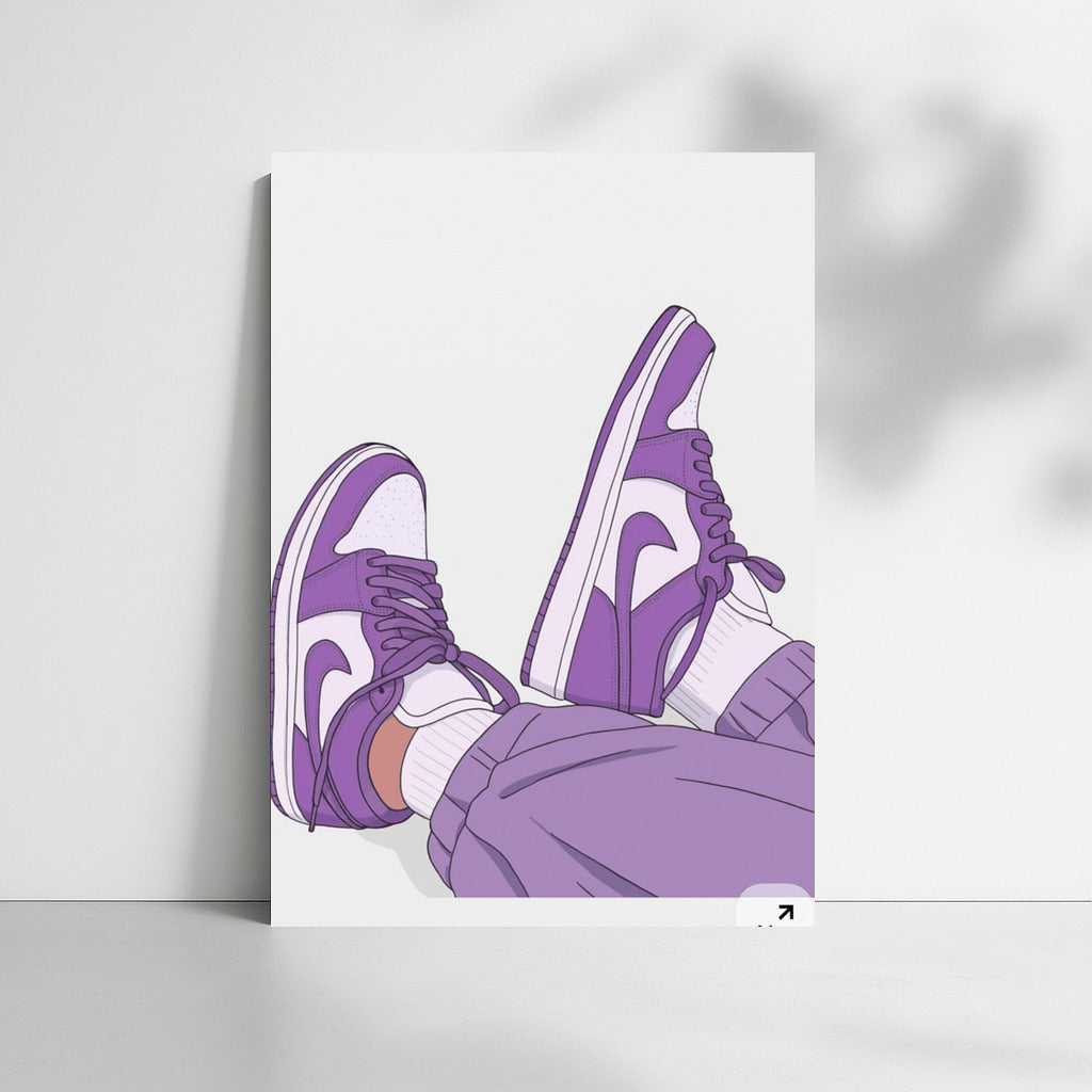 Purple Nike Sneakers: Style and Comfort on Animation