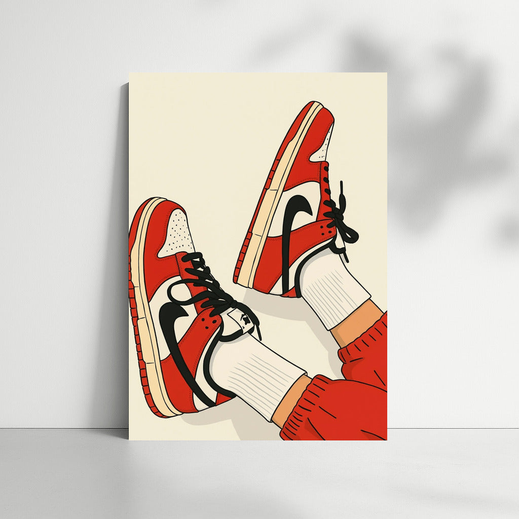 Freedom in Red Nike Sneakers