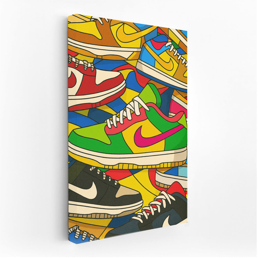Pop Art Explosion: Bright Nike Sneakers