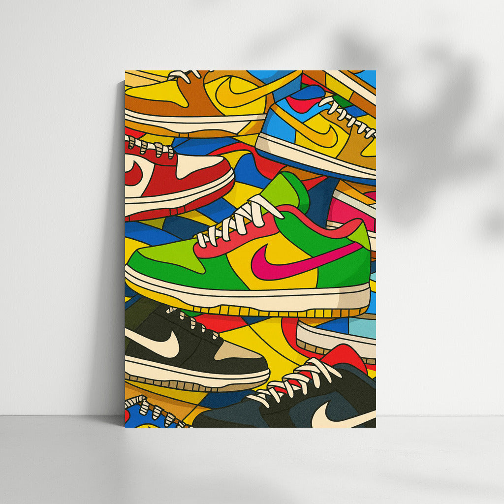 Pop Art Explosion: Bright Nike Sneakers