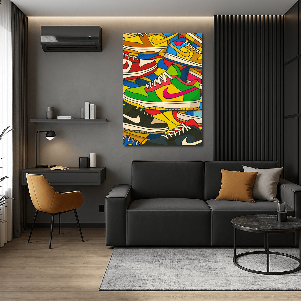 Pop Art Explosion: Bright Nike Sneakers