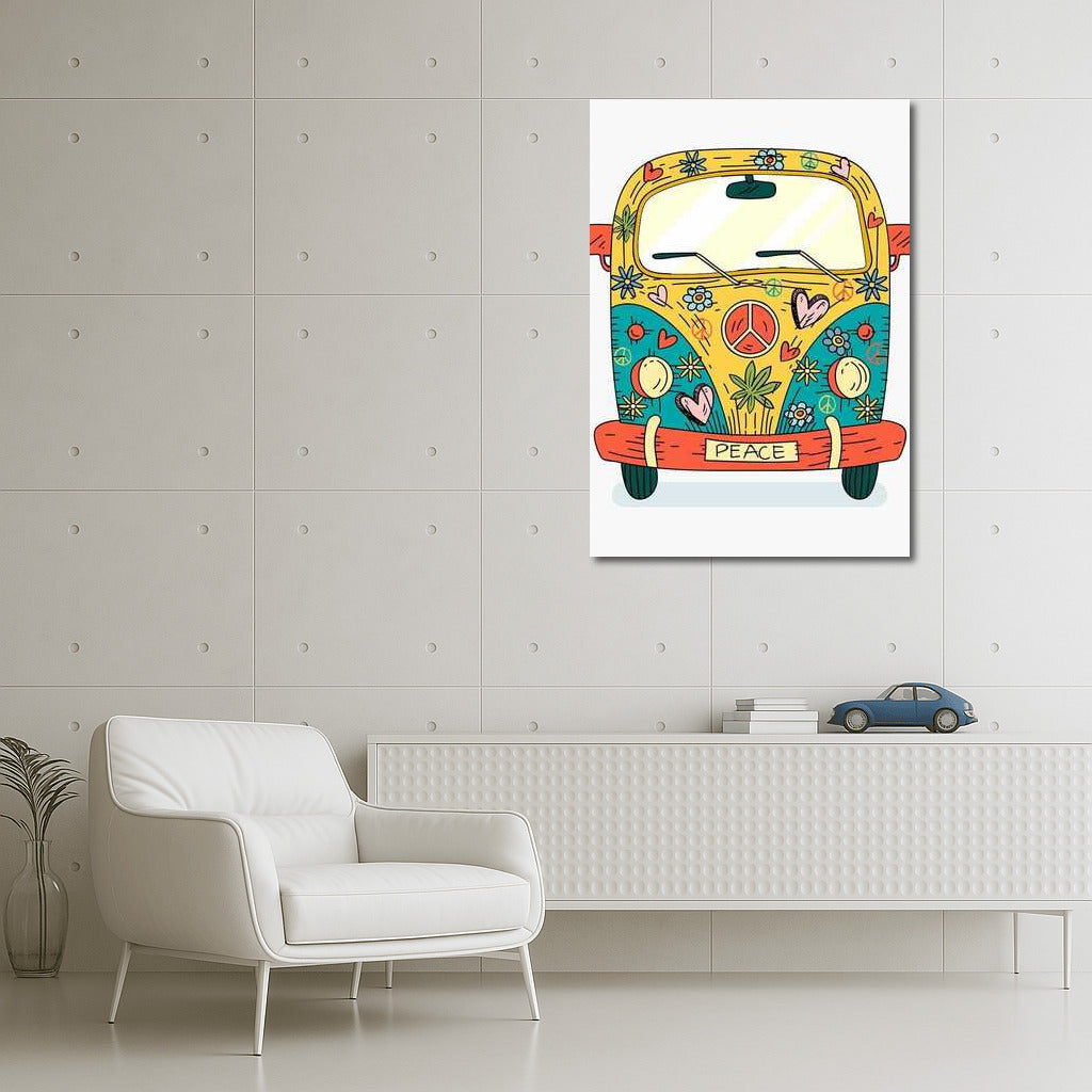 Floral Volkswagen: Freedom and Love in 70s Style