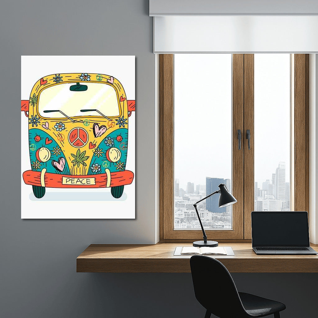 Floral Volkswagen: Freedom and Love in 70s Style