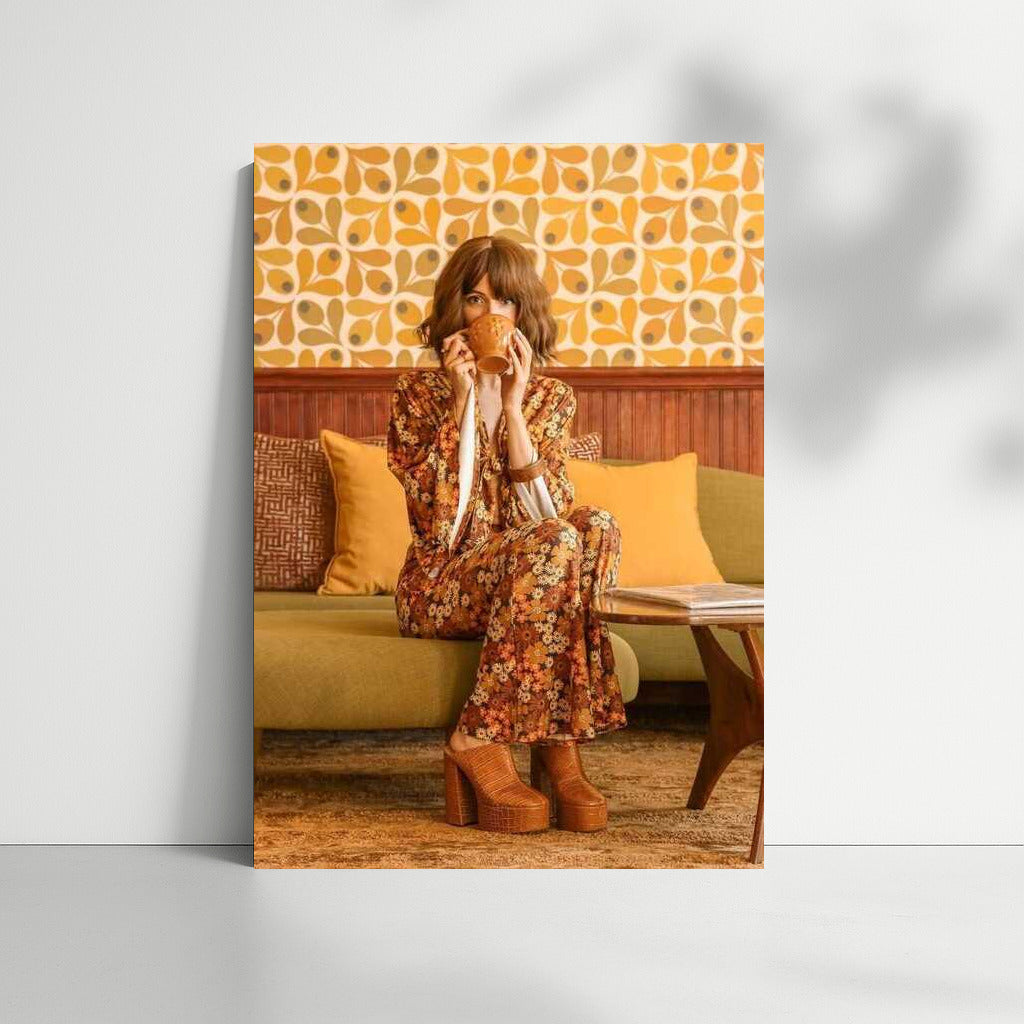 Retro 70s Flower Symphony: The Coziness and Style of the Era