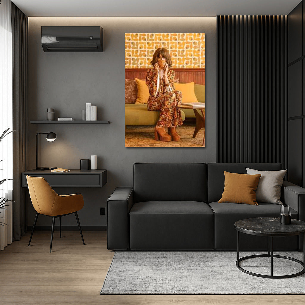 Retro 70s Flower Symphony: The Coziness and Style of the Era