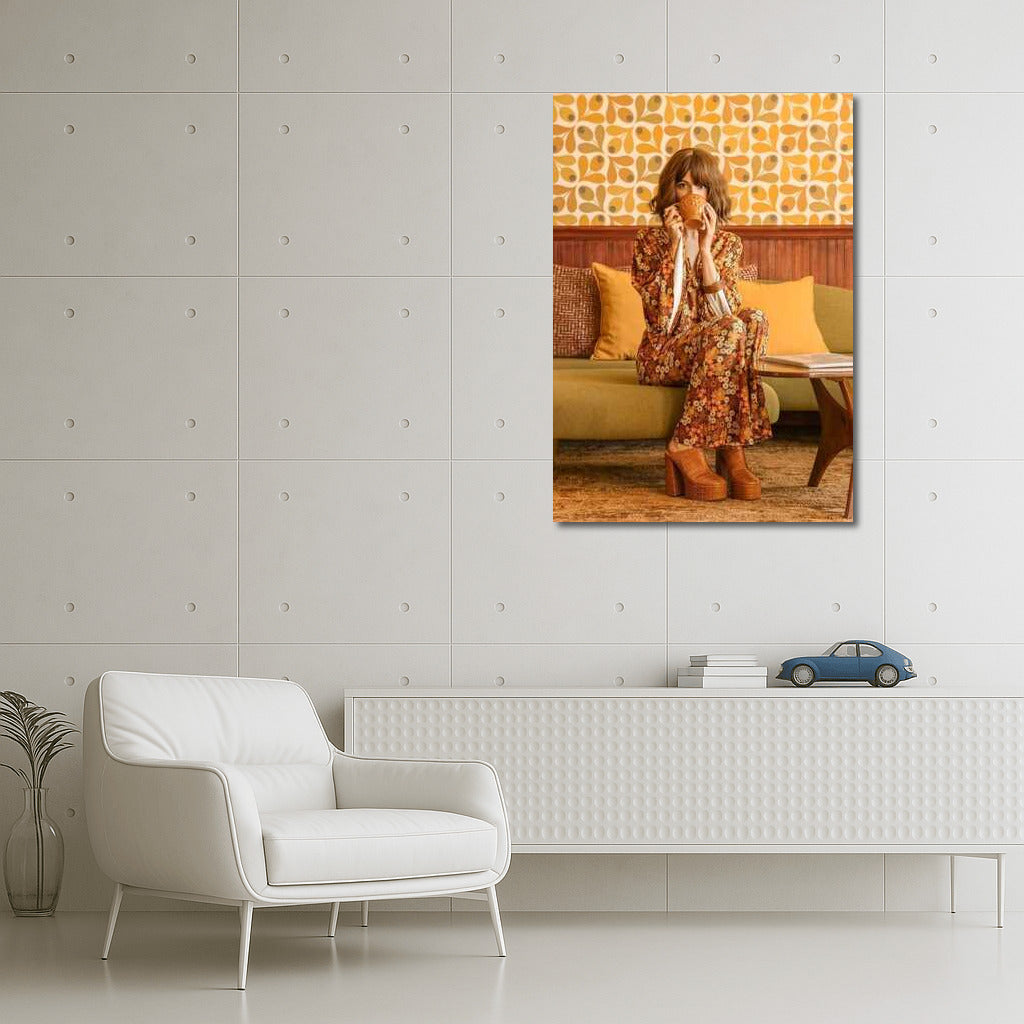 Retro 70s Flower Symphony: The Coziness and Style of the Era