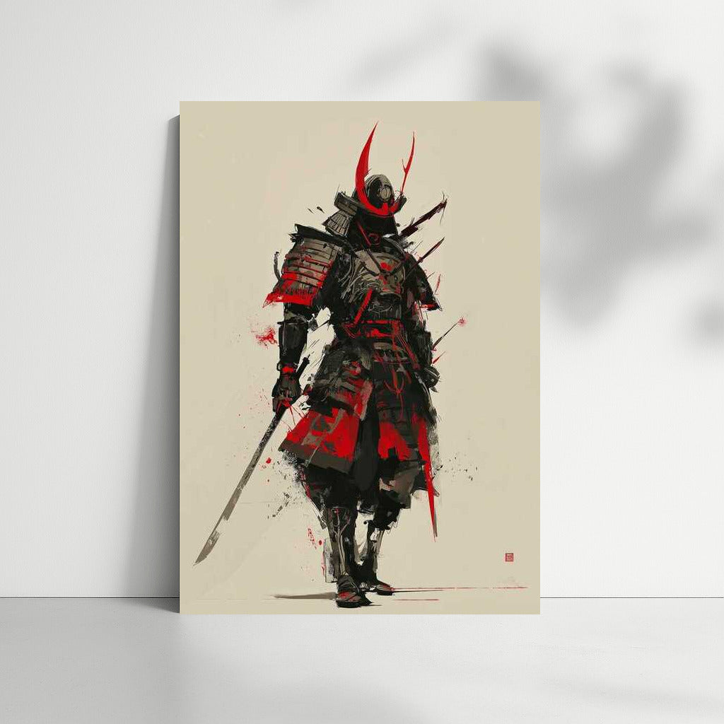Mysterious Samurai: Strength and Honor in Wall Art