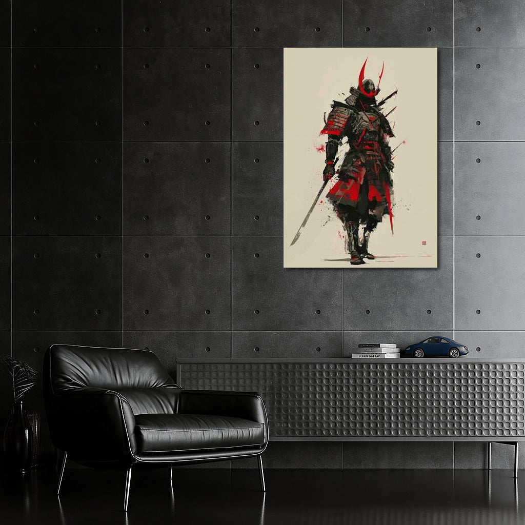 Mysterious Samurai: Strength and Honor in Wall Art