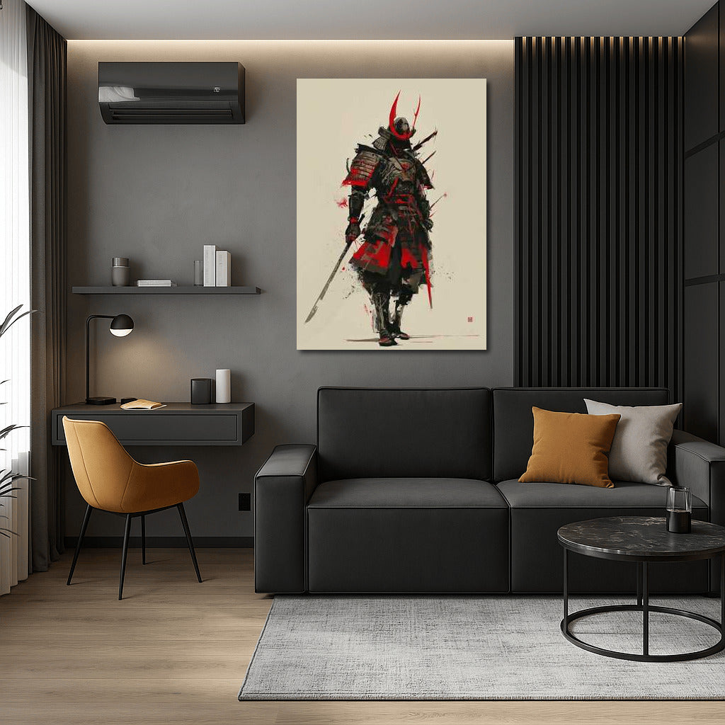 Mysterious Samurai: Strength and Honor in Wall Art