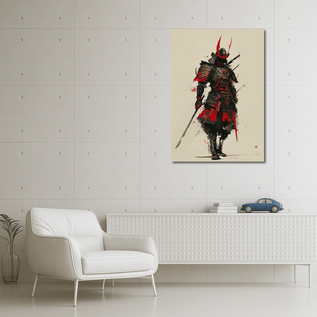 Mysterious Samurai: Strength and Honor in Wall Art