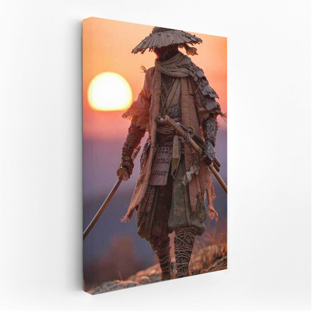 Samurai Silhouette at Sunset: Spirit of Ancient Japan