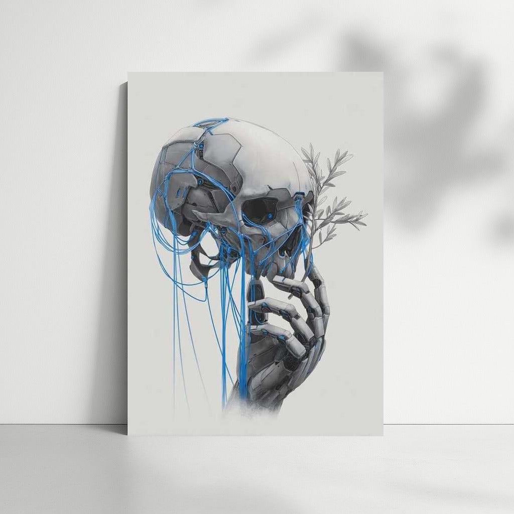 Cyberpunk Skull: The Fusion of Nature and Technology