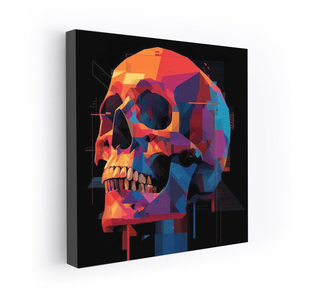 Skull Geometry: Vivid Collage of Modernity