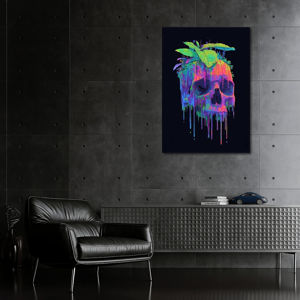 Psychedelic Skull: Flower Symphony