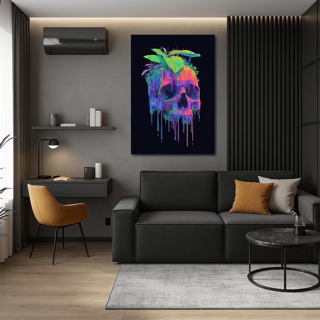 Psychedelic Skull: Flower Symphony