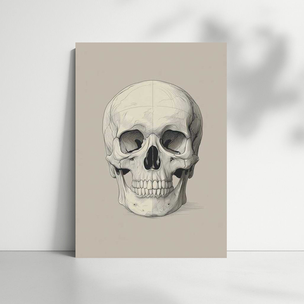 Mysterious Skull: Play of Light and Shadow