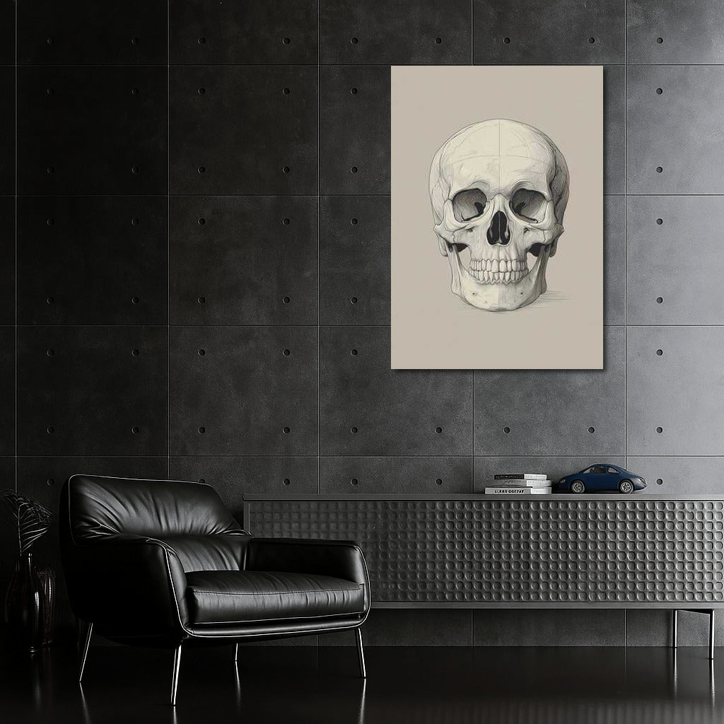 Mysterious Skull: Play of Light and Shadow