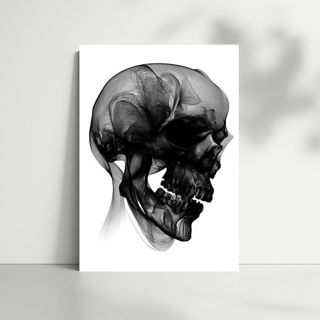 Mysterious Skull: A Subtle Play of Lines