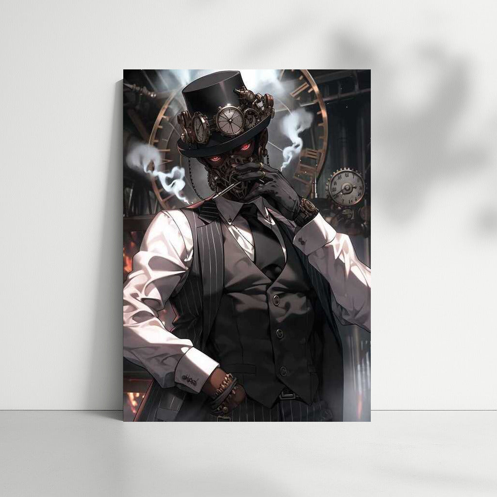Steampunk Mystery Hero: Gears and Clocks in Factory Aesthetics